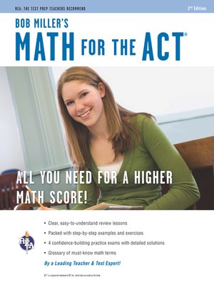 cover image of Math for the ACT 2nd Ed., Bob Miller's